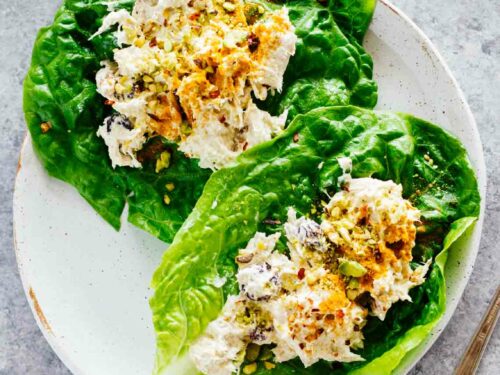 Turmeric Greek Yogurt Chicken Salad Lettuce Wraps Jar Of Lemons