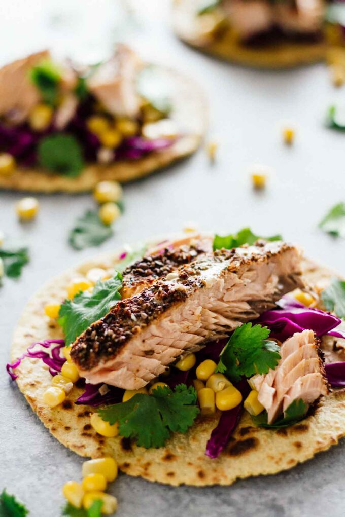 30Minute Blackened Salmon Tacos Jar Of Lemons