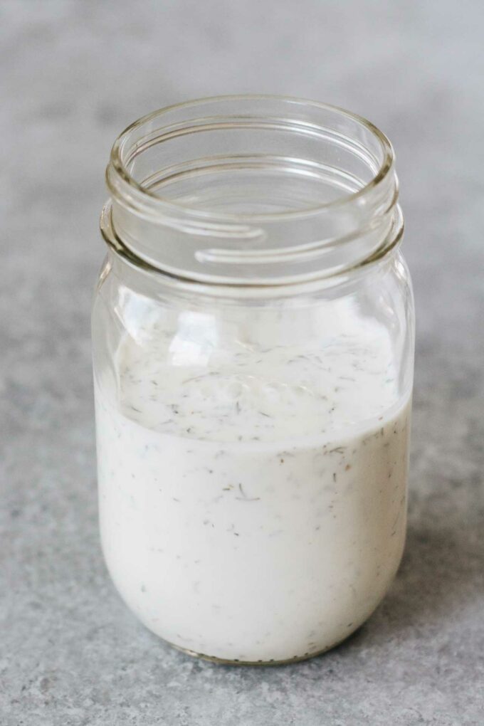 10Minute Healthy Ranch Dressing Jar Of Lemons