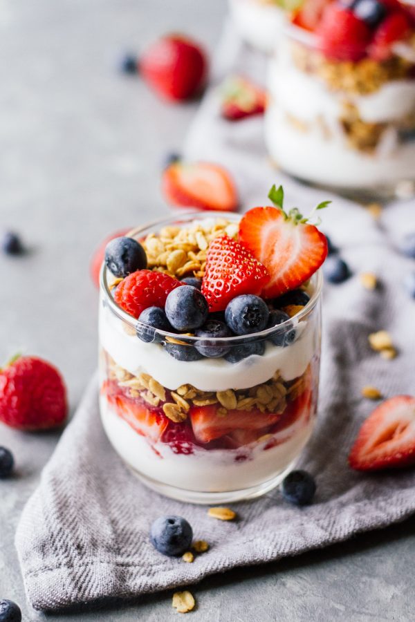 Triple Berry Breakfast Parfait: A Month Of Healthy Eats January Challenge (4-week nutrition and fitness plan)