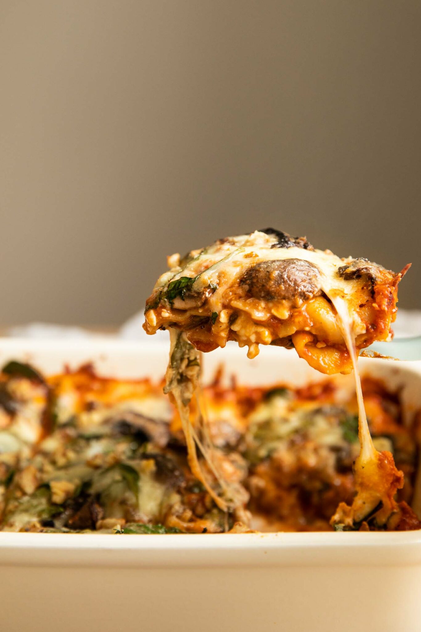 Spinach & Mushroom Vegetarian Lasagna - Jar Of Lemons