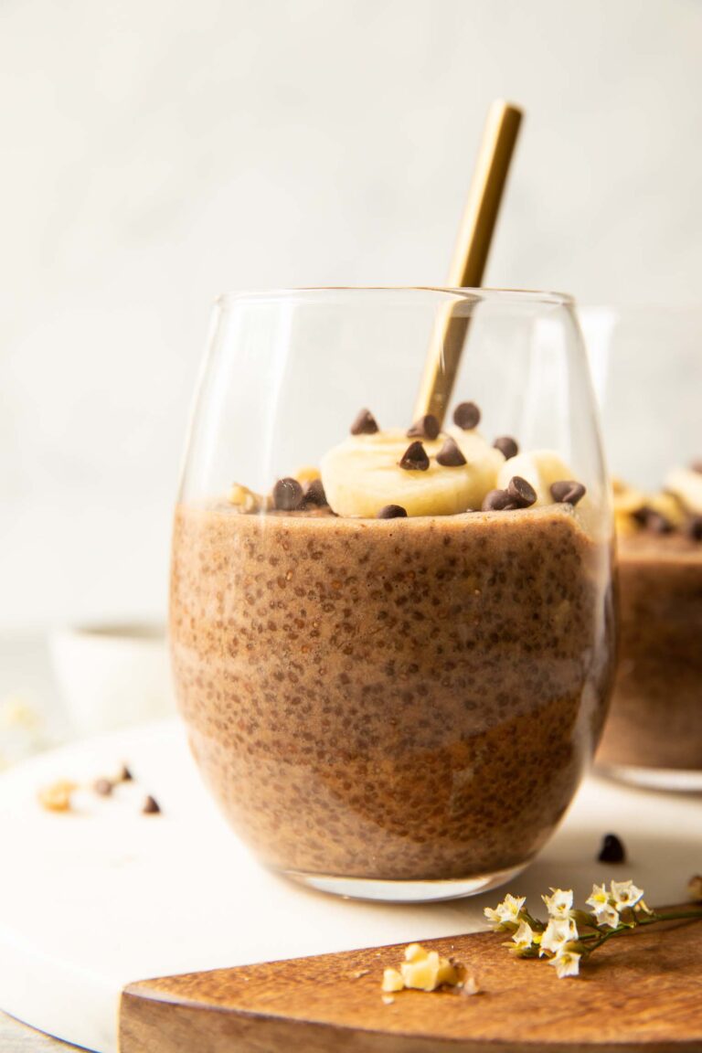 Image showcasing Chocolate Banana Chia Seed Pudding - Jar Of Lemons