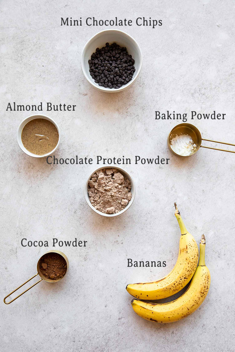 Ingredients for Protein Brownie Bites recipe.