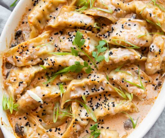 Dumpling Bake in a baking dish.