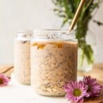 Palm Springs Date Overnight Oats in two mason jars.