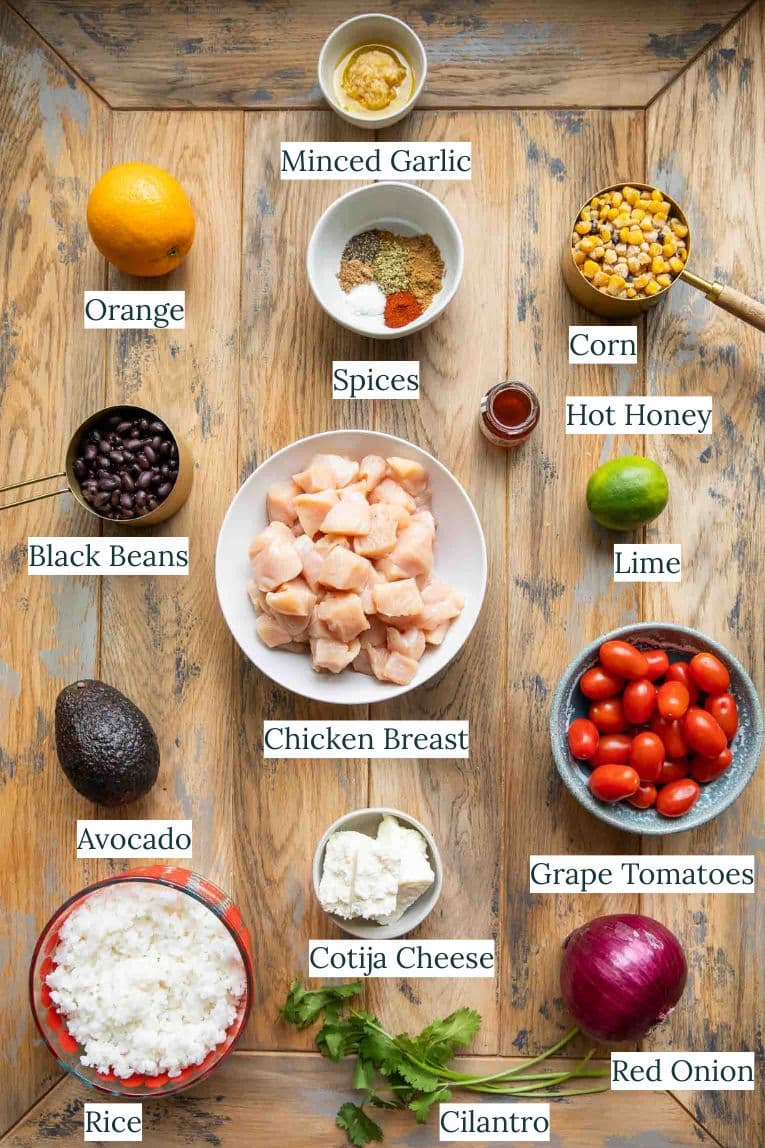 Baja Hot Honey Chicken ingredients.