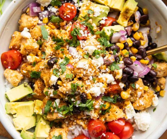 Baja Hot Honey Chicken in a bowl.
