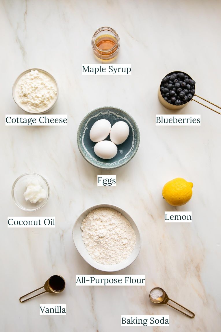 Lemon Blueberry Pancake Ingredients.