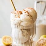 Guava Ice Cream in a glass.