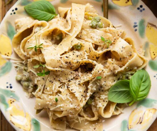 Lemon Pasta on a plate.