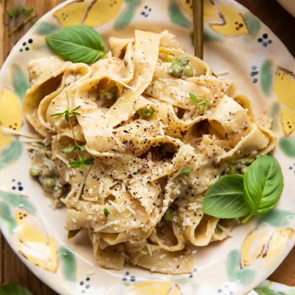 Lemon Pasta on a plate.