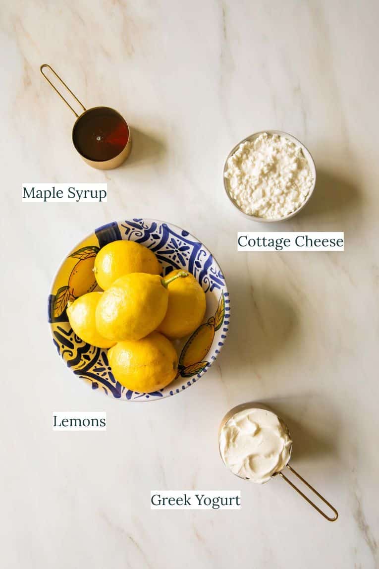Limoncello Ice Cream ingredients.