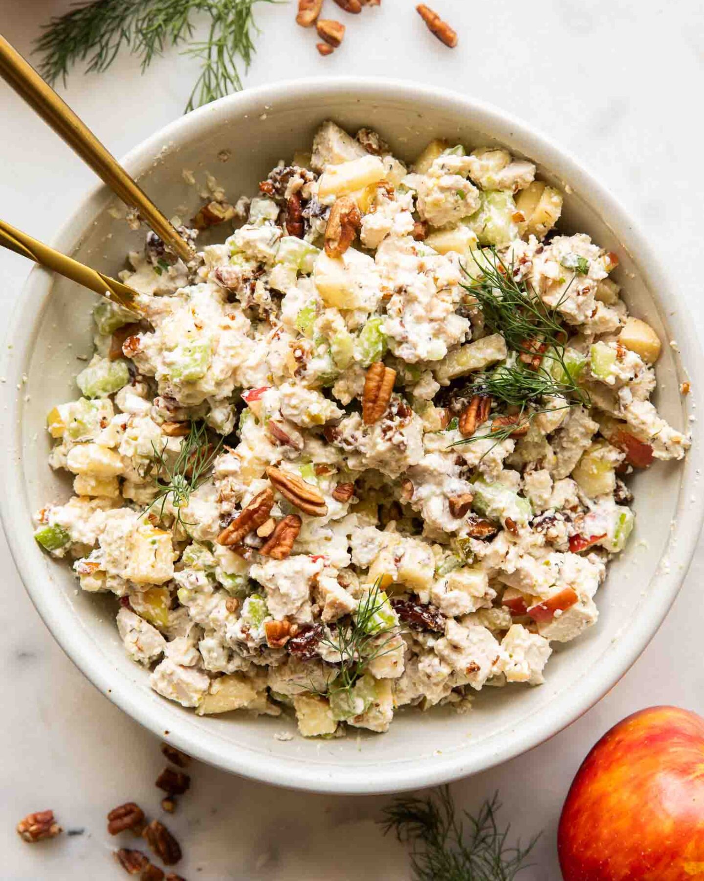 Apple Harvest Chicken Salad in a bowl.