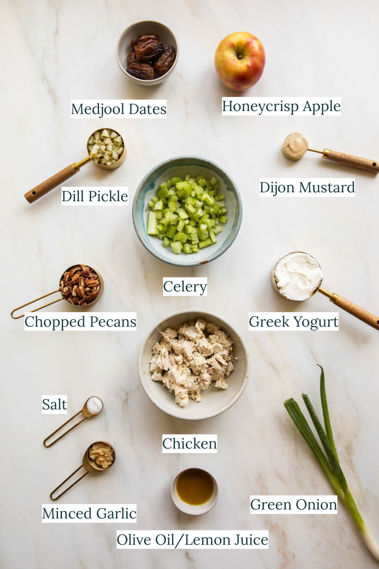 Apple Harvest Chicken Salad ingredients.