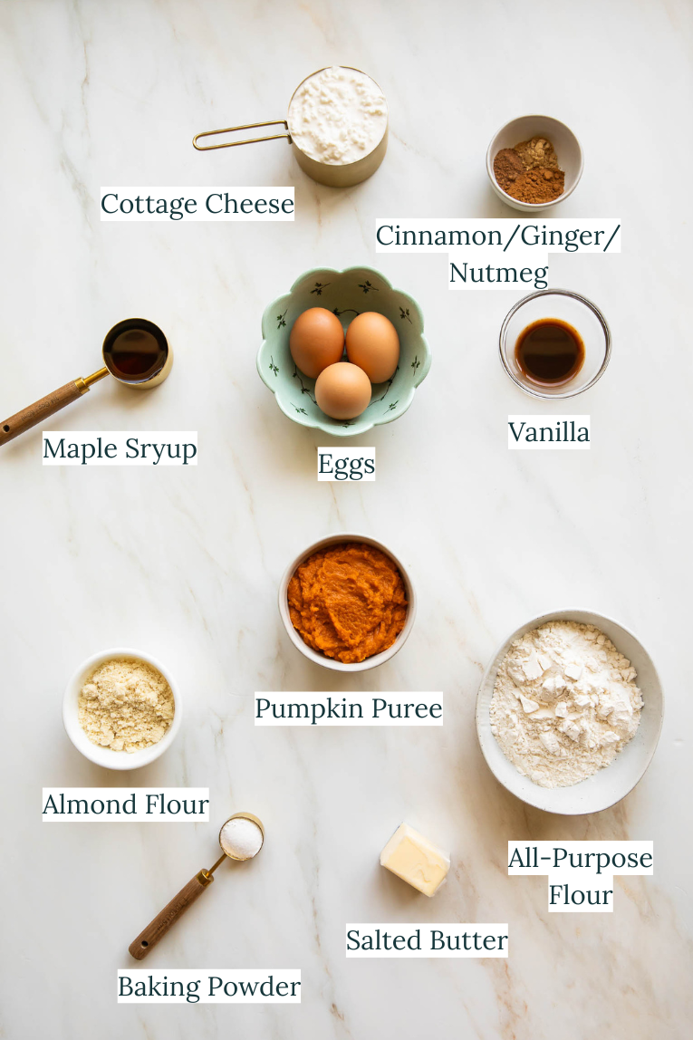 Pumpkin Pancake Bar Ingredients.
